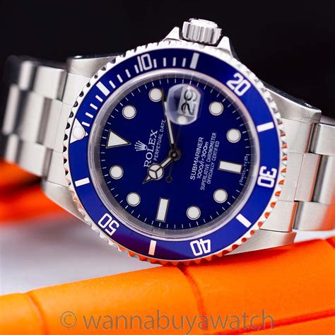 rolex submariner 16610 blue bezel|Rolex 16610 price chart.